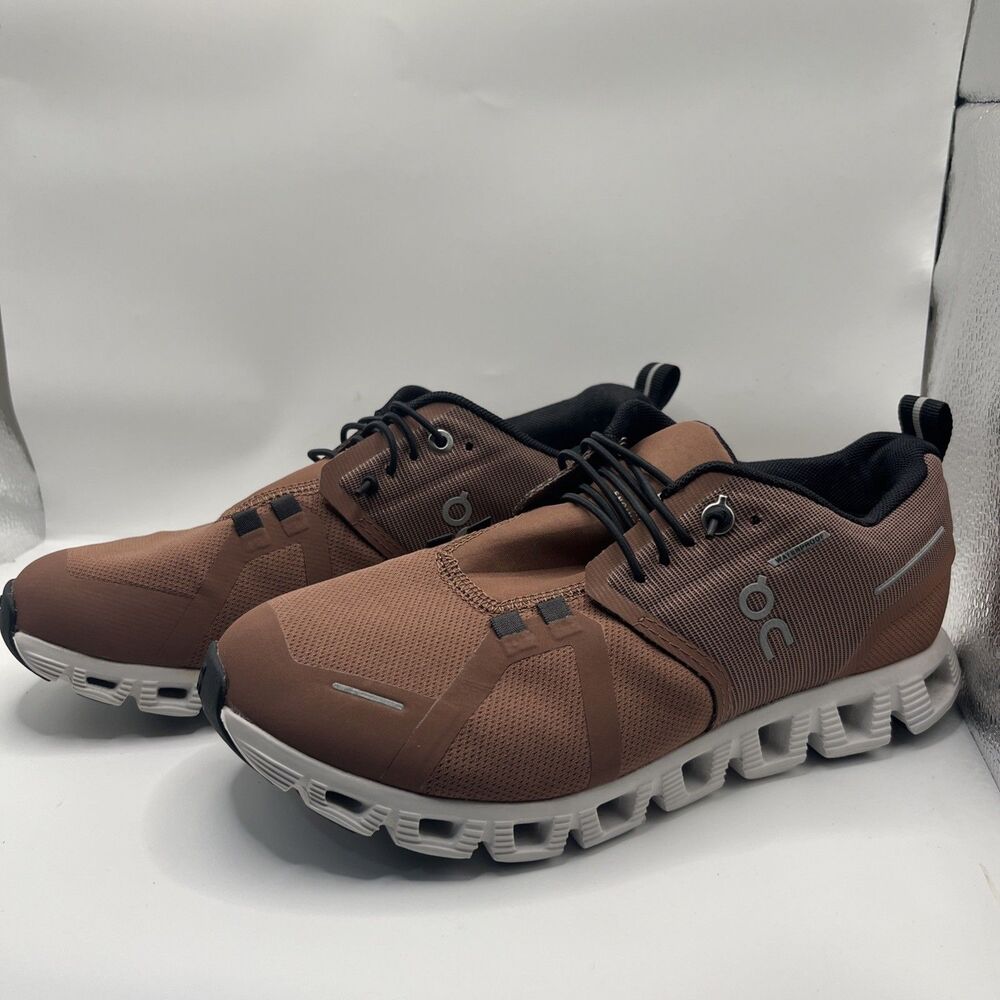 ON Women's Cloud 5 Waterproof Running Shoes in Cocoa Brown Size 6 Excellent Us